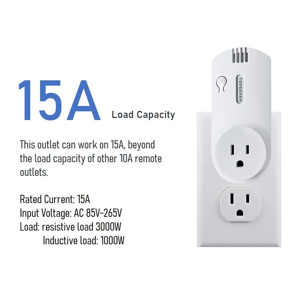 Remote Control Outlet 500ft~1000ft Ultra Long Range 15A Wireless Switc –  TOVEENEN